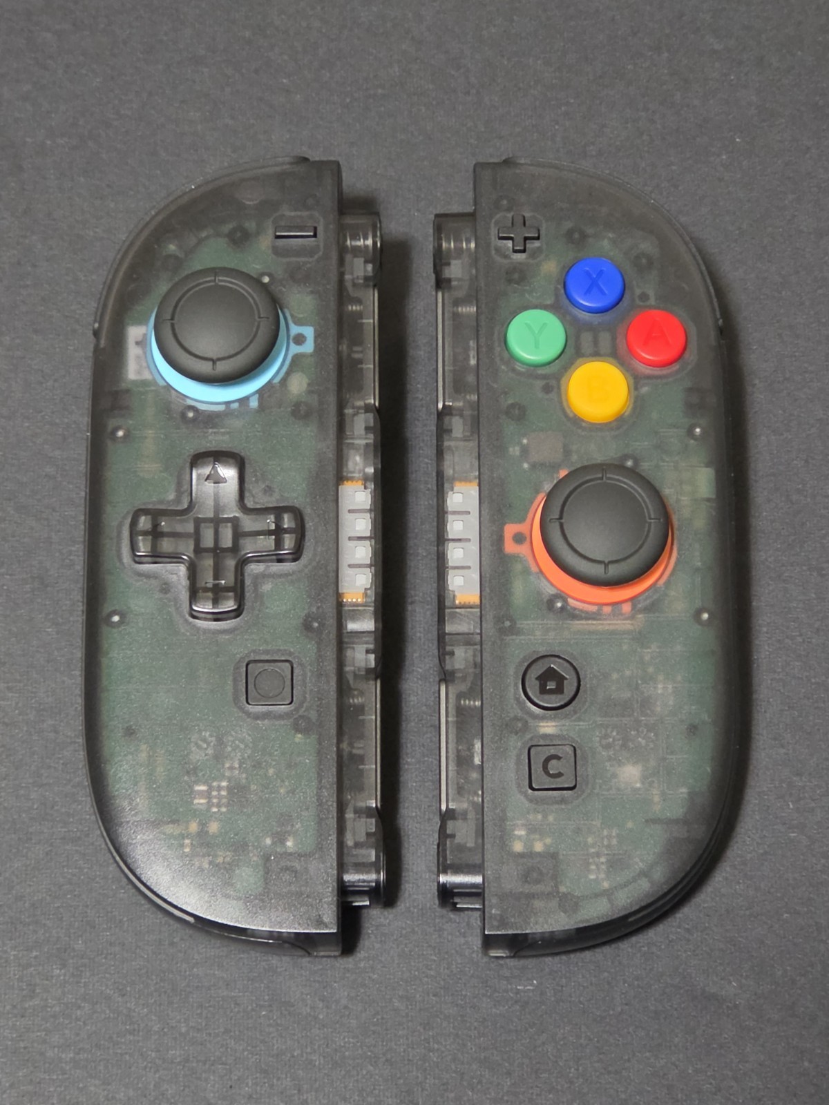 EXTREMERATE CLEAR BLACK Joycon 2 for Nintendo Switch 2 – W/ Backplate