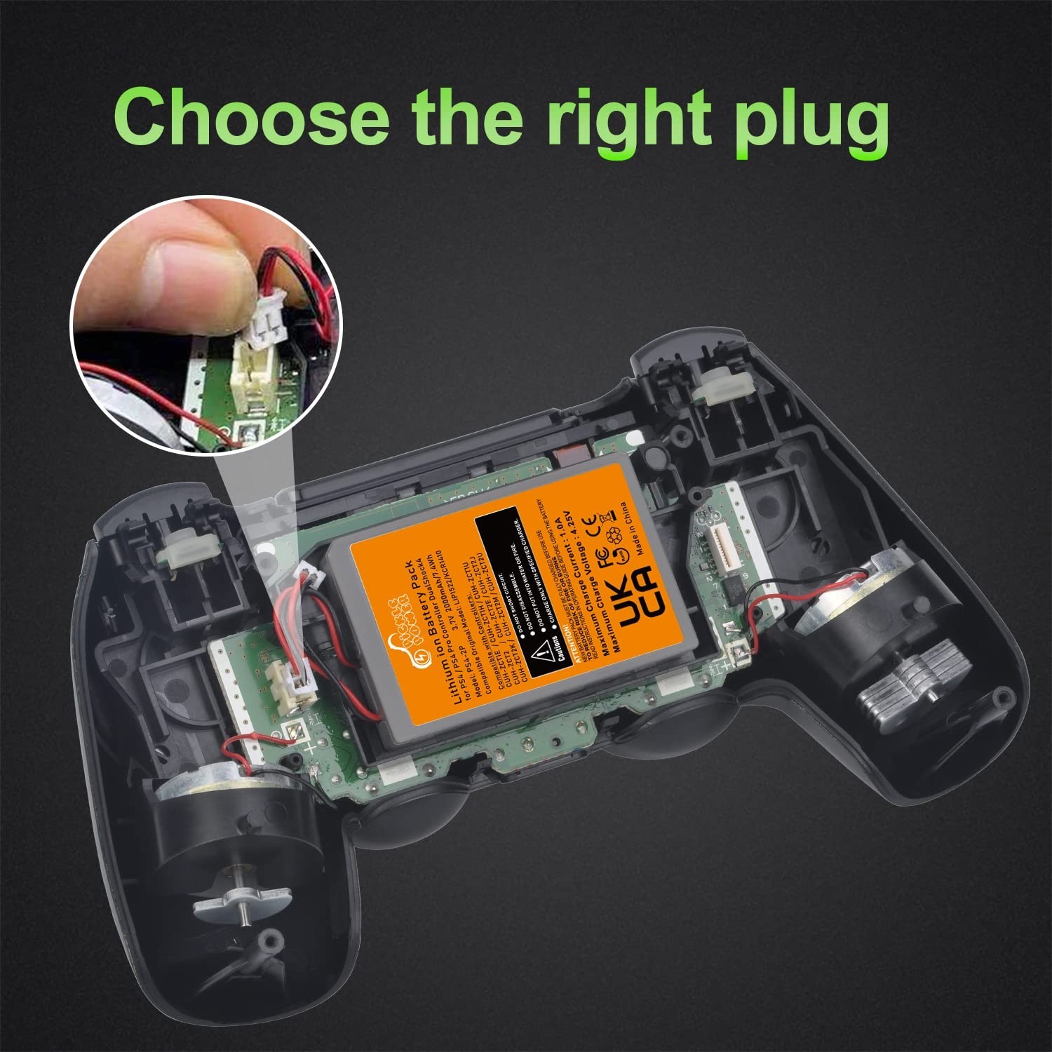 2000mAh PS4 Controller Battery Replacement – 2 Pack for PlayStation 4 DualShock