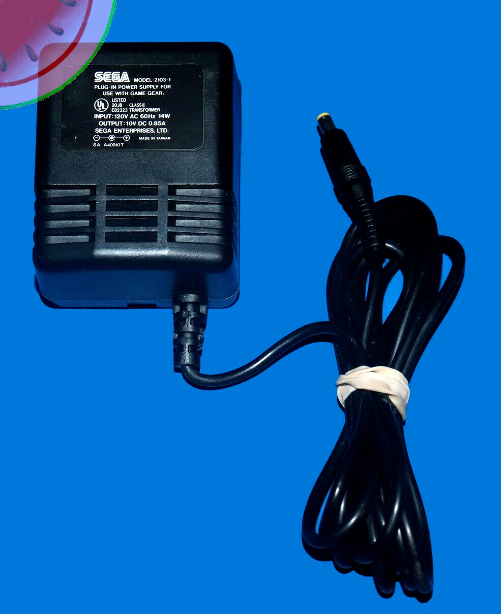 GENUINE SEGA Power Supply Adapter MK2103 GAME GEAR AC DC 9v 850mA GENESIS 2 32X