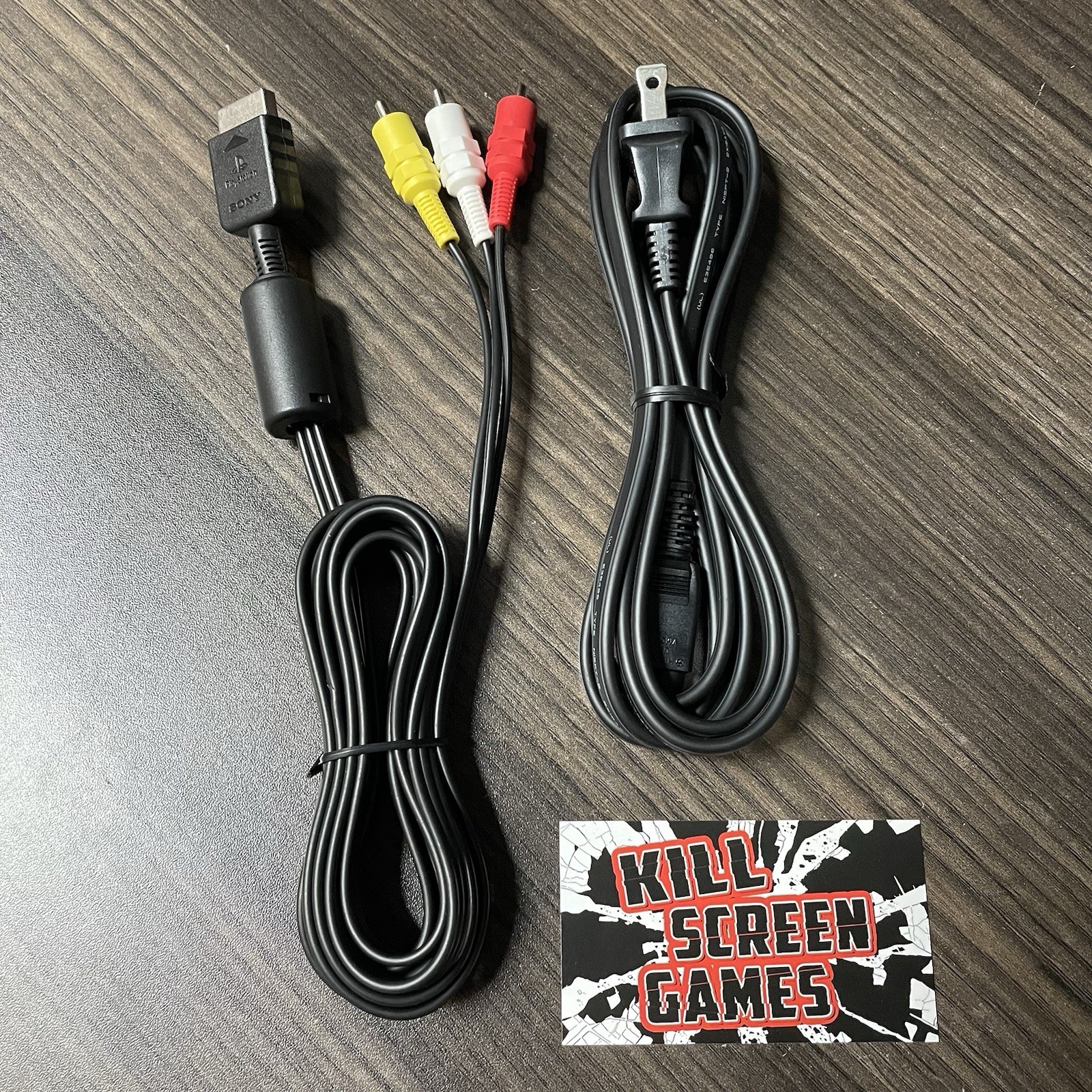Sony PlayStation 2 PS2 Fat Model OEM Official AV Cable + Power Supply Bundle Lot