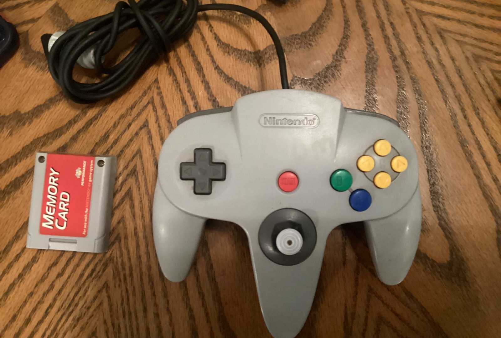 OEM N64 Controller N64 7 of 10 On Stick Tightness & No Drag + Memory Card Clean
