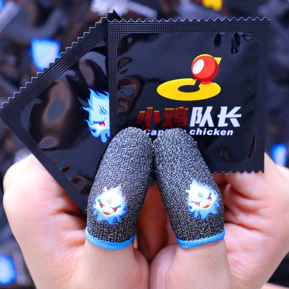 2pcs Mobile Finger Sleeve Sweatproof Screen Controller Touch Gloves for PUBG c