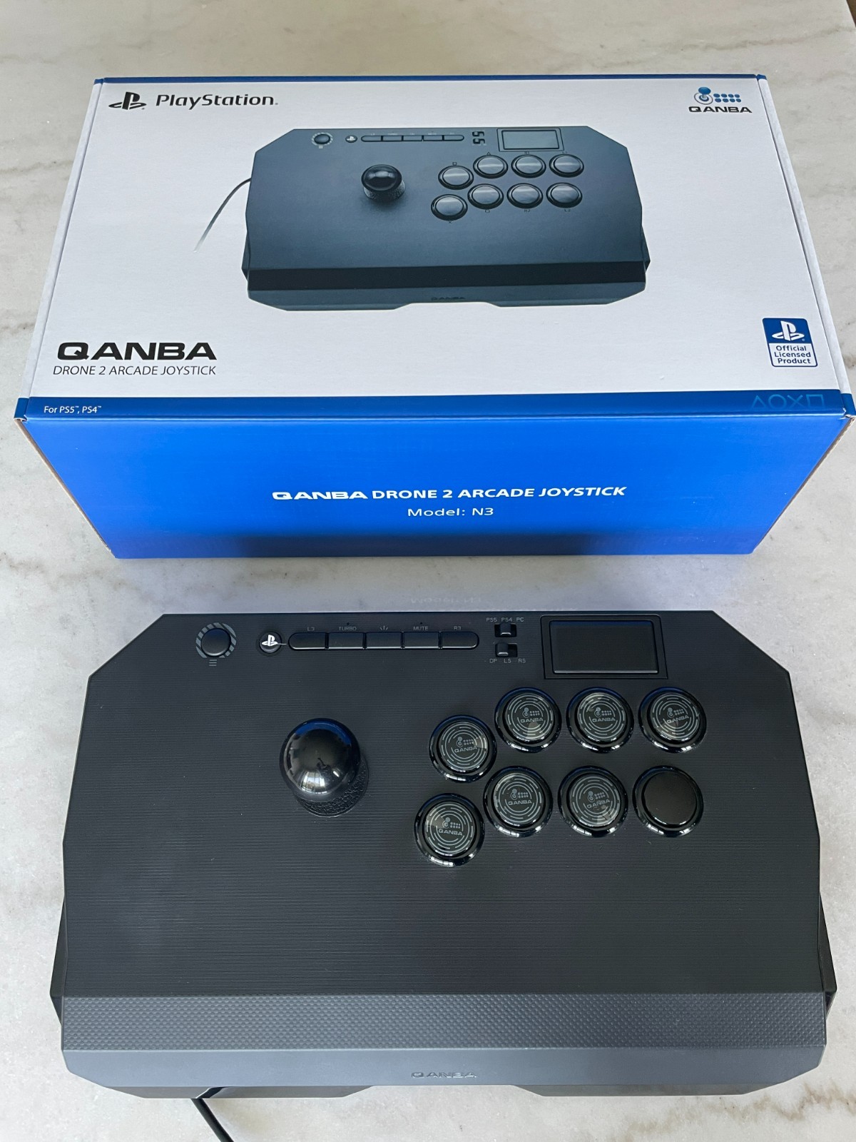 Qanba N3 Drone 2 Wired Joystick for PlayStation 5/4 PC, CIB & Excellent Condtion