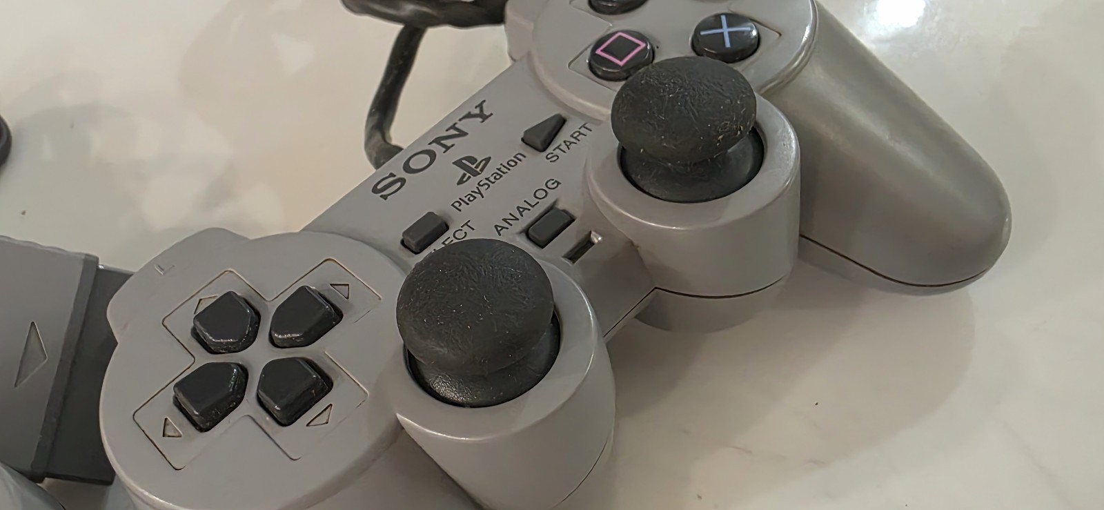 2 pcs Sony PlayStation 2 Dual Shock 2 Satin Silver Analog Controller OEM