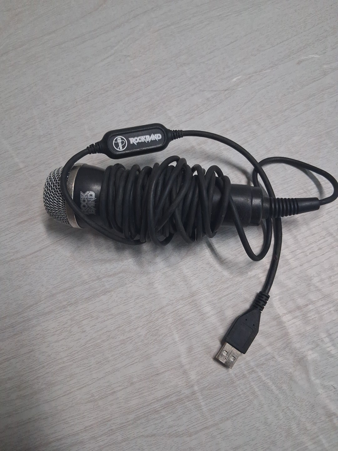 Rock Band Wired USB Microphone 15 Ft Cable PS2 PS3 PS4 Xbox 360 PC Tested
