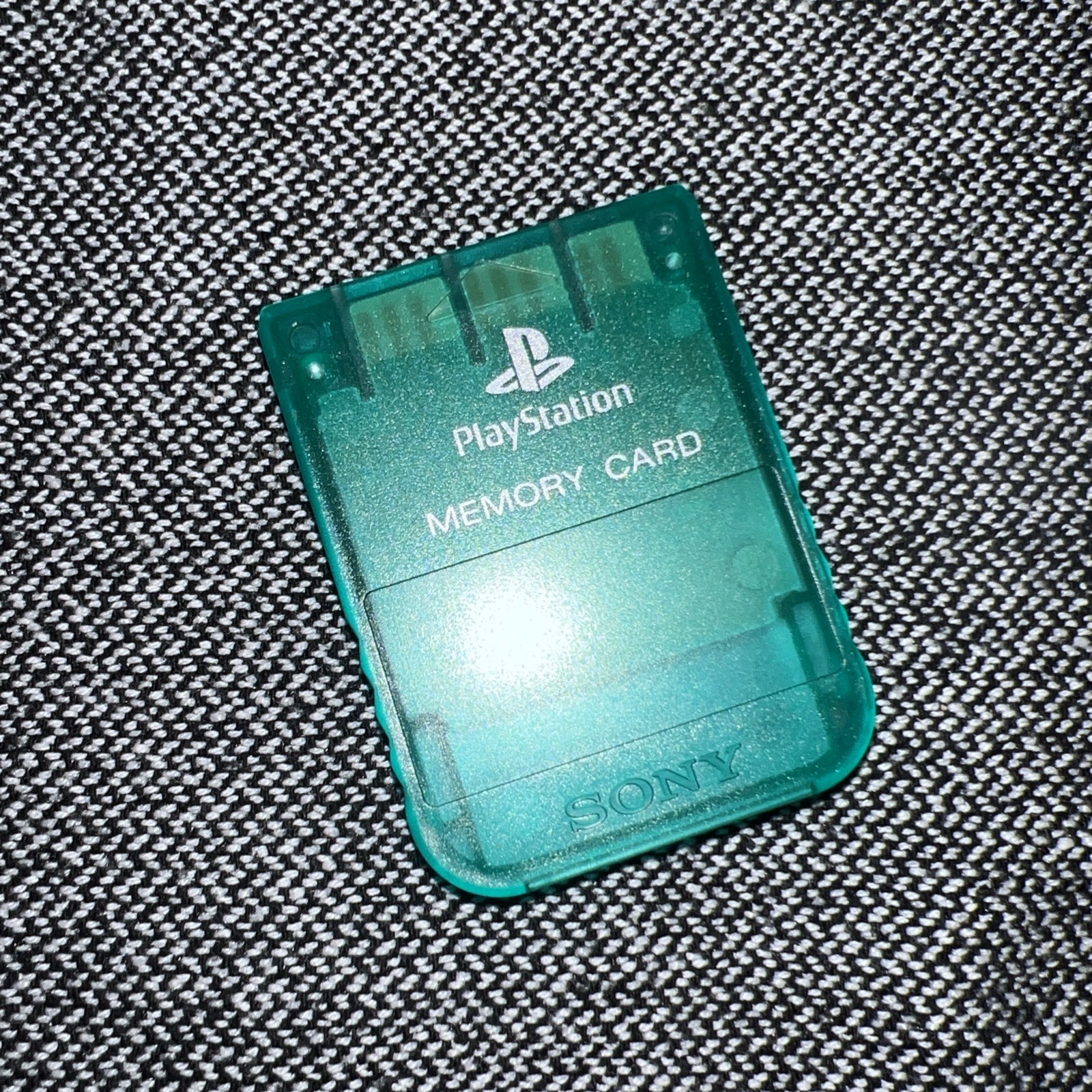 Official Genuine OEM Sony PlayStation PS Memory Card CLEAR GREEN Original
