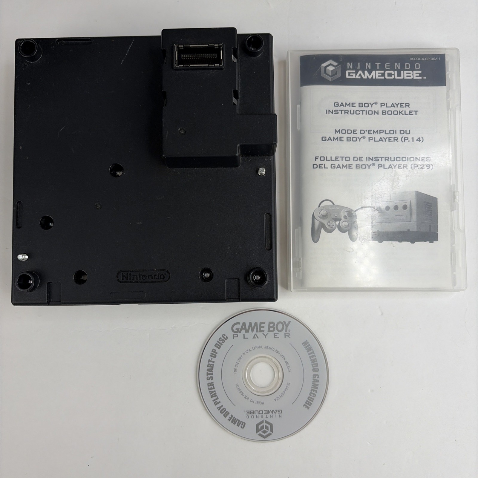 Nintendo Gamecube Gameboy Player Adapter And Start-Up Disc In Case Box