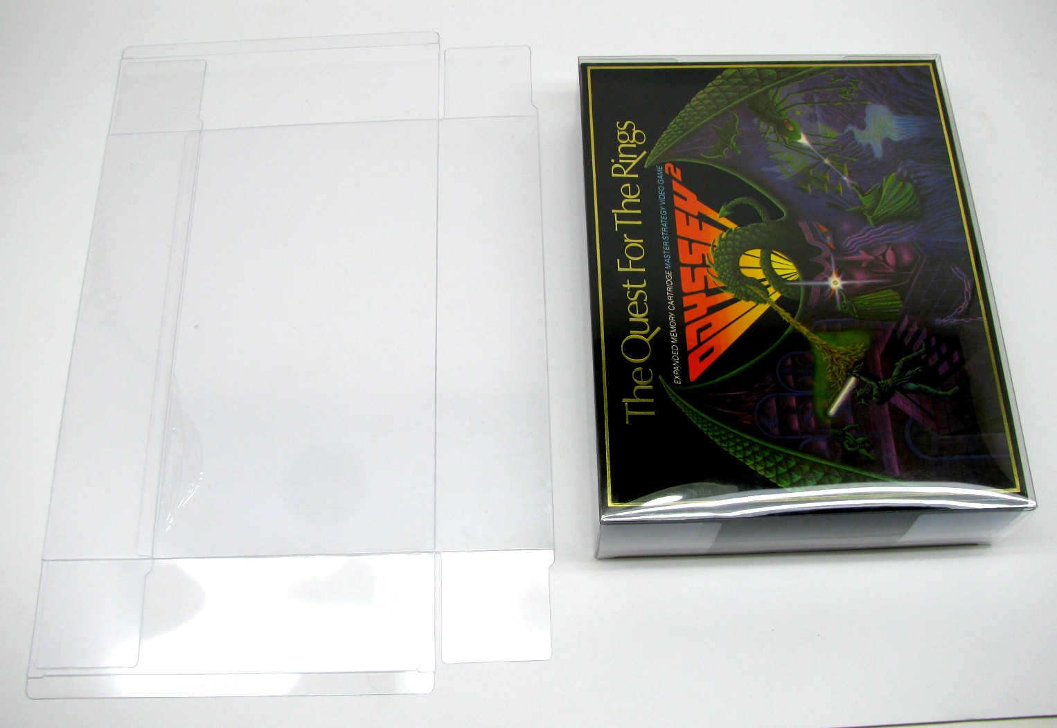 3x CLEAR PLASTIC PROTECTIVE BOX / SLEEVE FOR BIG BOX MAGNAVOX ODYSSEY 2 GAMES