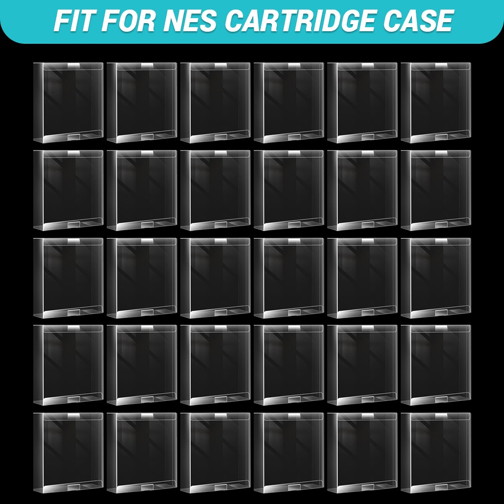 30PACK Protector Box Protection Case Sleeve for Nintendo NES Game Cartridge