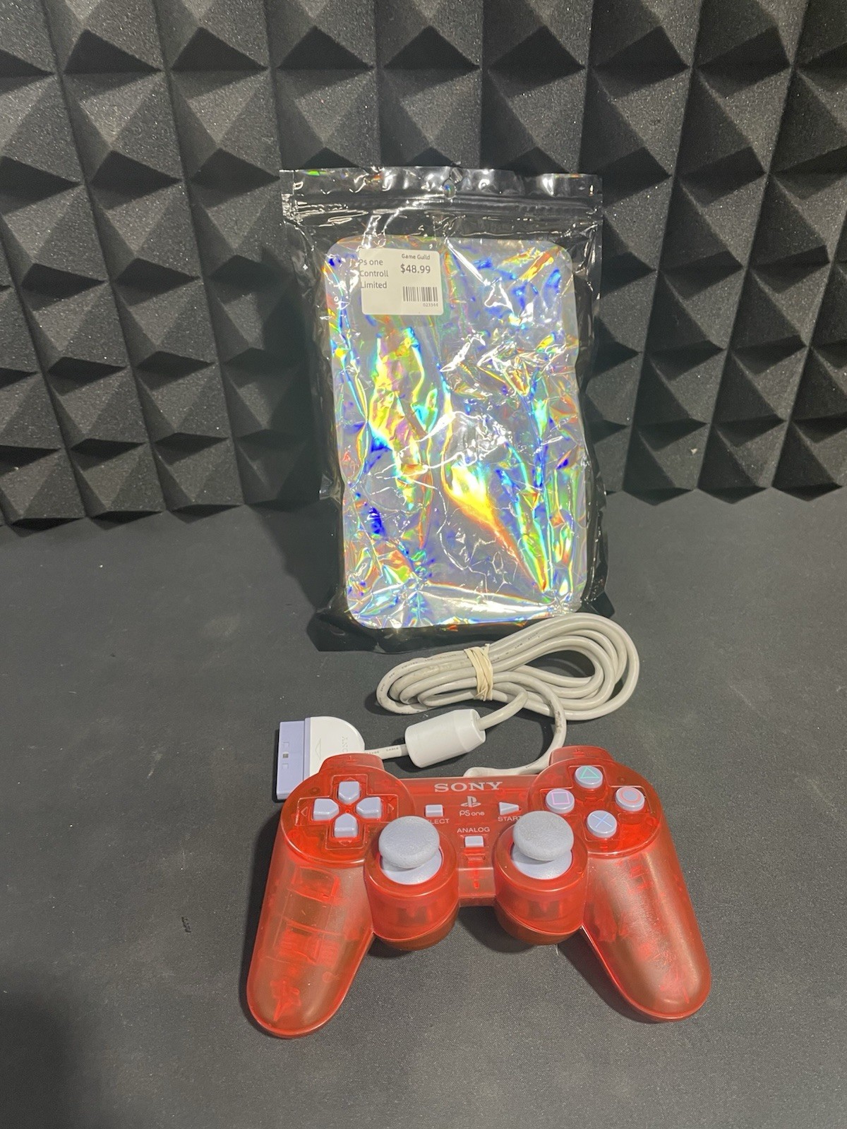 Sony PS One DualShock Analog Controller Crimson Red SCPH-110 Tested