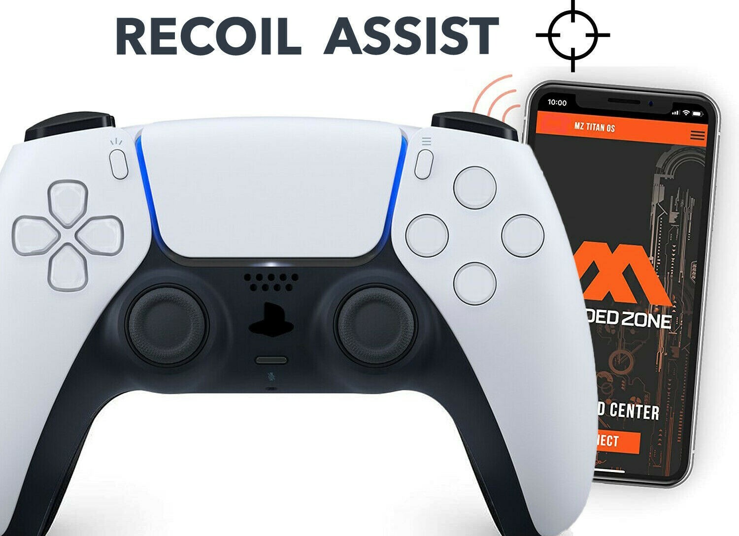 Pulse Anti Recoil + FPS White Smart Rapid Fire Modded Controller for PS5