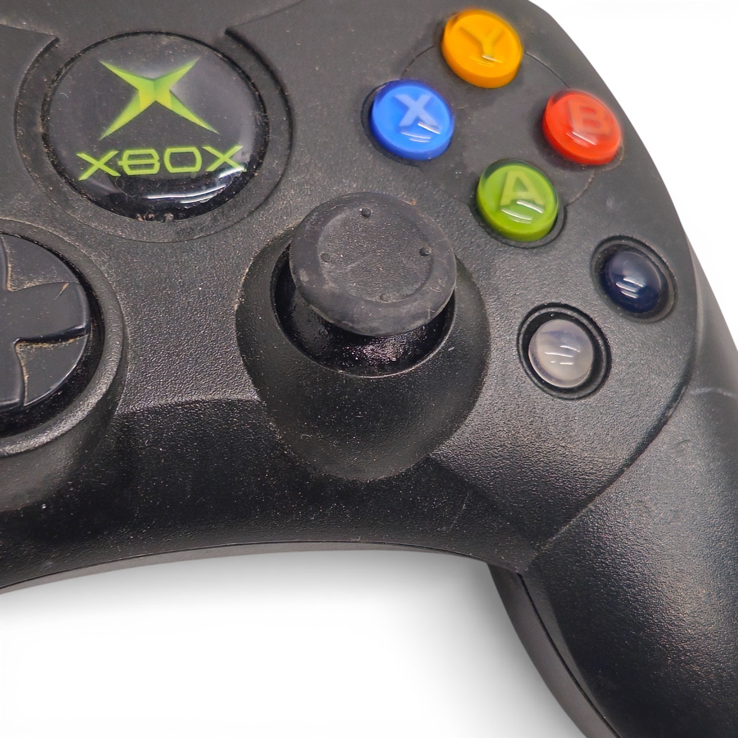 Microsoft Xbox Controller S X08-69873 Wired Gamepad Kinked Cord Untested As-Is
