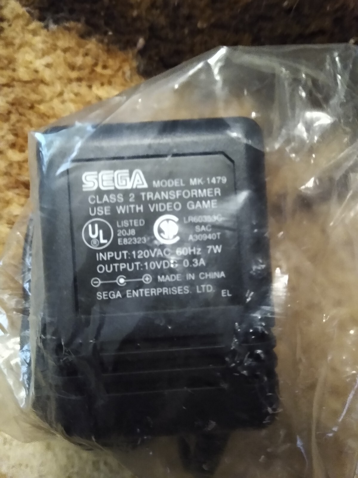 Genuine Sega AC Adapter Class 2 Transformer Model MK-1479 NEW