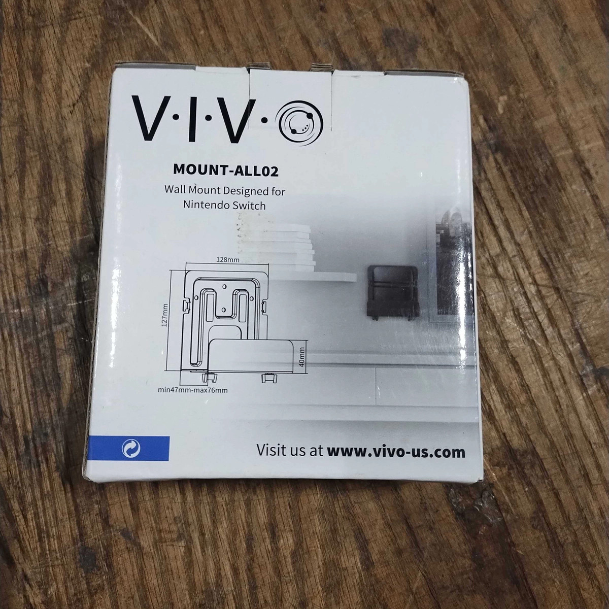 VIVO MOUNT-ALL02 WALL MOUNT BRACKET FOR NINTENDO SWITCH 1 & 2 ADJUSTABLE STEEL