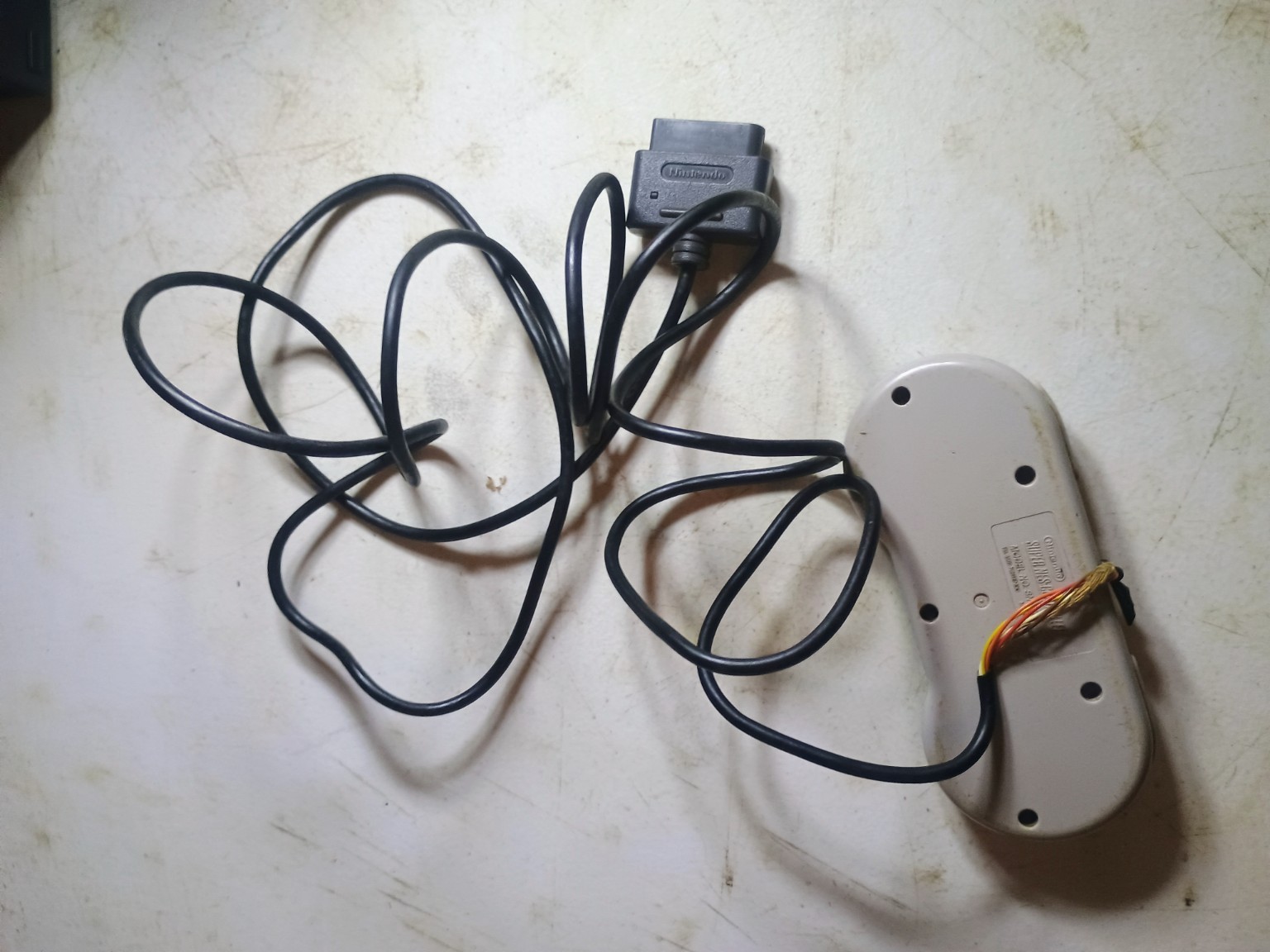 OEM Nintendo SNES Controller SNS-005 Super Nintendo For Parts Repair Cut Cord
