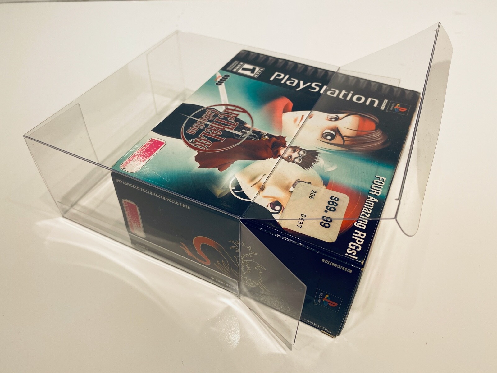 1 Box Protector For ARC THE LAD COLLECTION Playstation Clear Custom Display Case