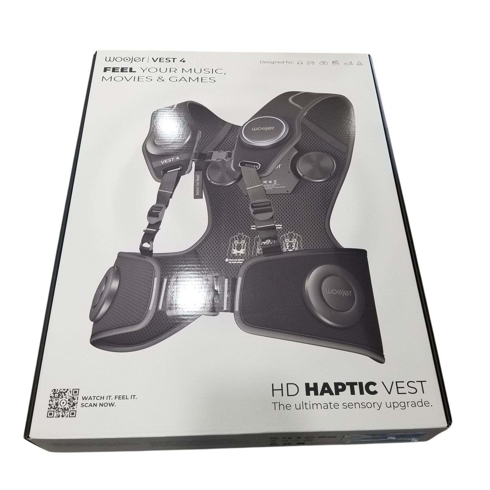 Woojer – HiFi Haptic Vest 4 – Compatible with PS (3,4,5) Xbox (Series X, One,…