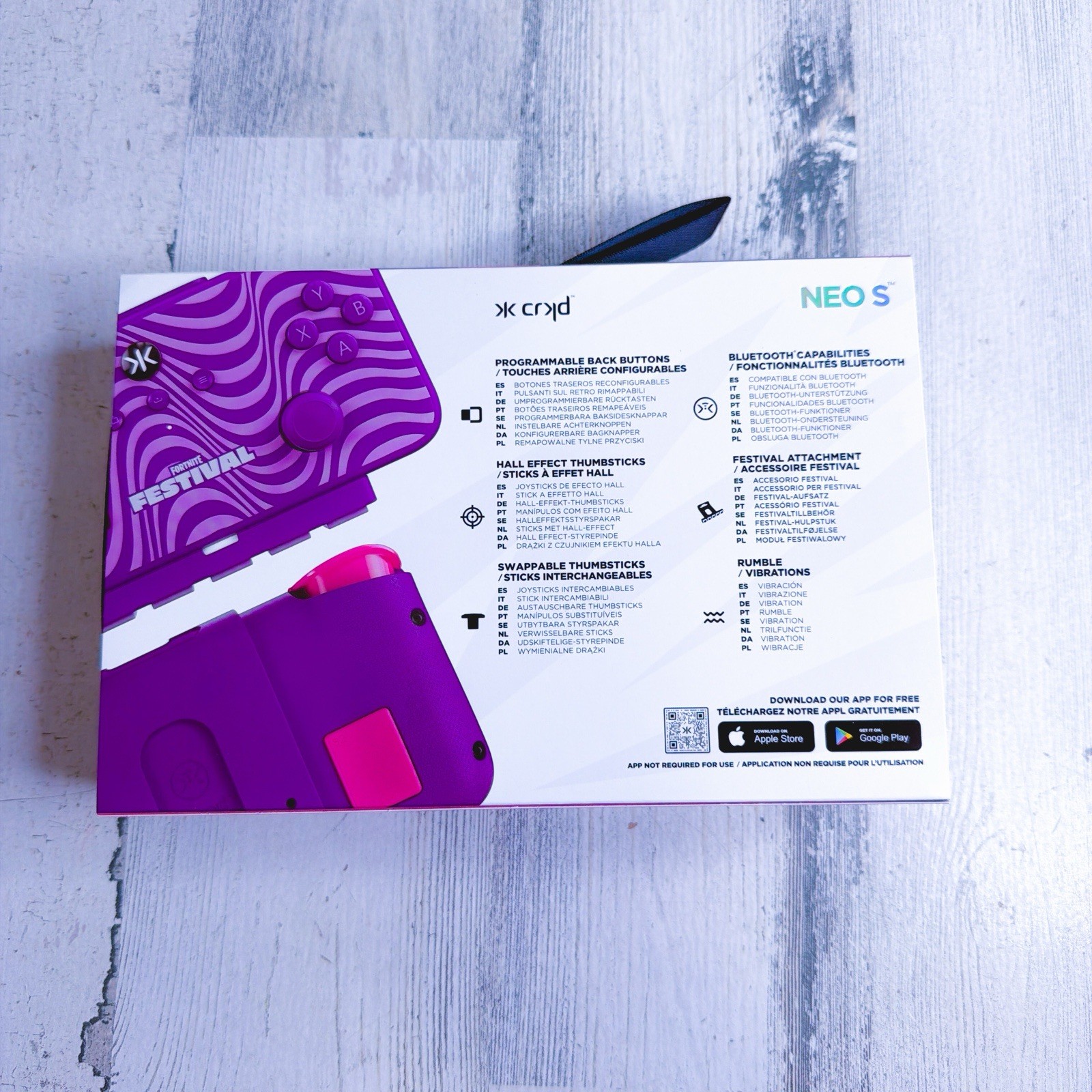 CRKD Neo S Controller Purple Wave Fortnite Festival Edition – Nintendo Switch