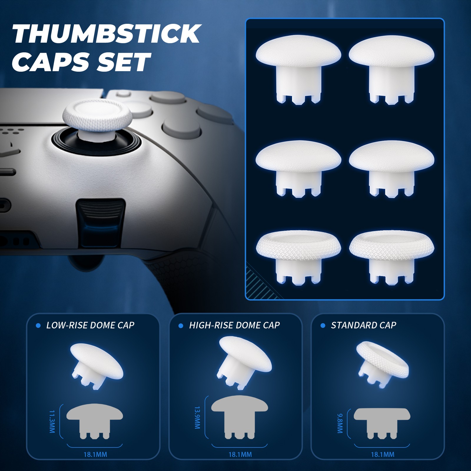 eXtremeRate Faceplate Beyond-ARC Full Set Shell Buttons for PS5 Edge Controller