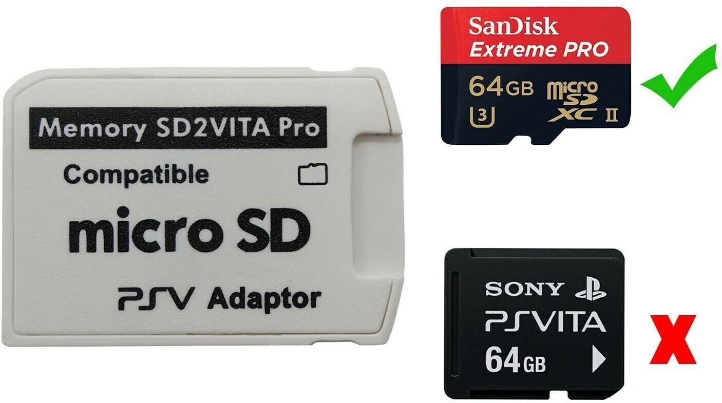 V5.0 SD2VITA Pro TF Micro Memory Card Adapter PSVSD For PSV 1000 2000