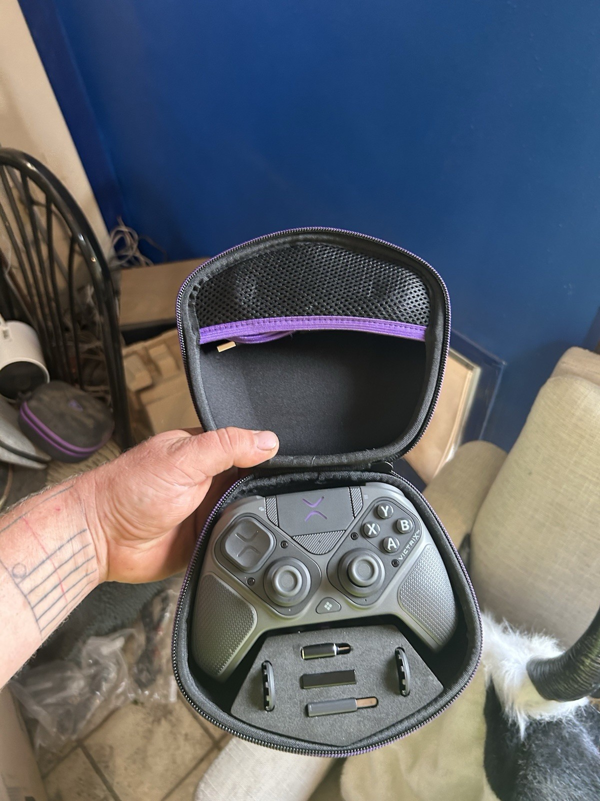 Victrix Pro BFG USB-C Controller for PS5/PC w/ Carry Case Black/Purple