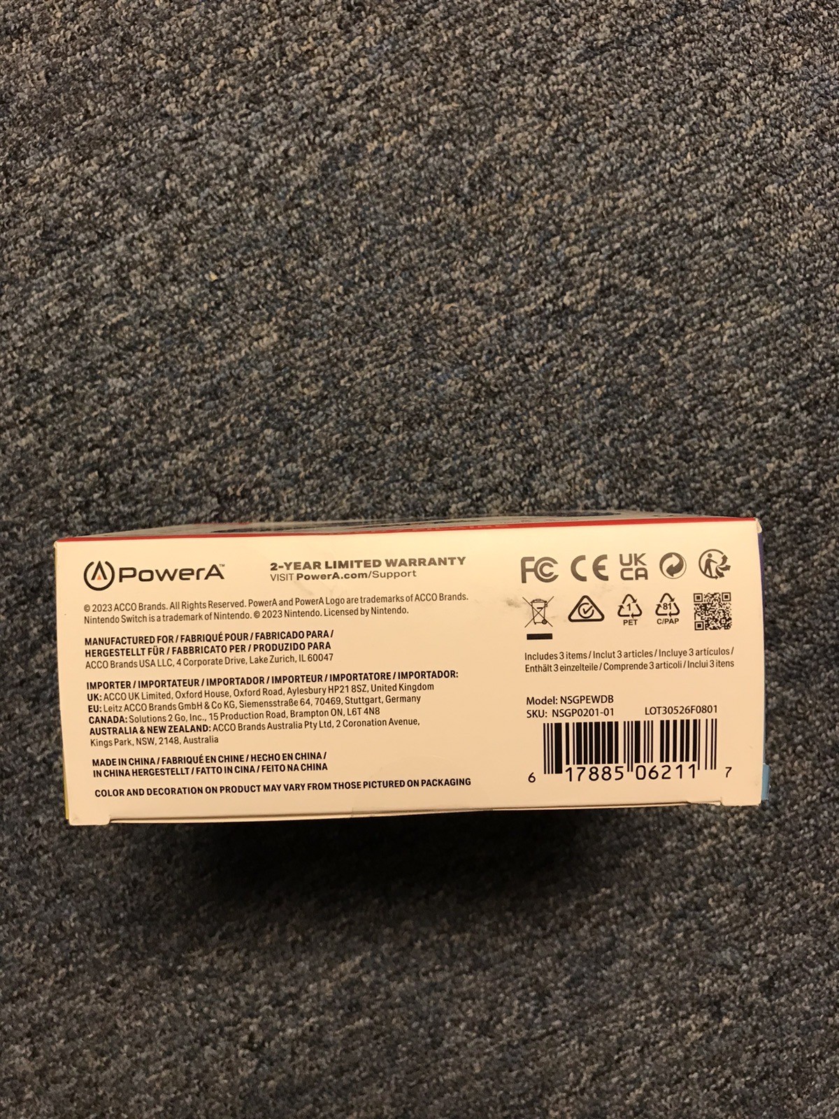 PowerA Nintendo Switch Enhanced Wired Controller Super Mario Brand New