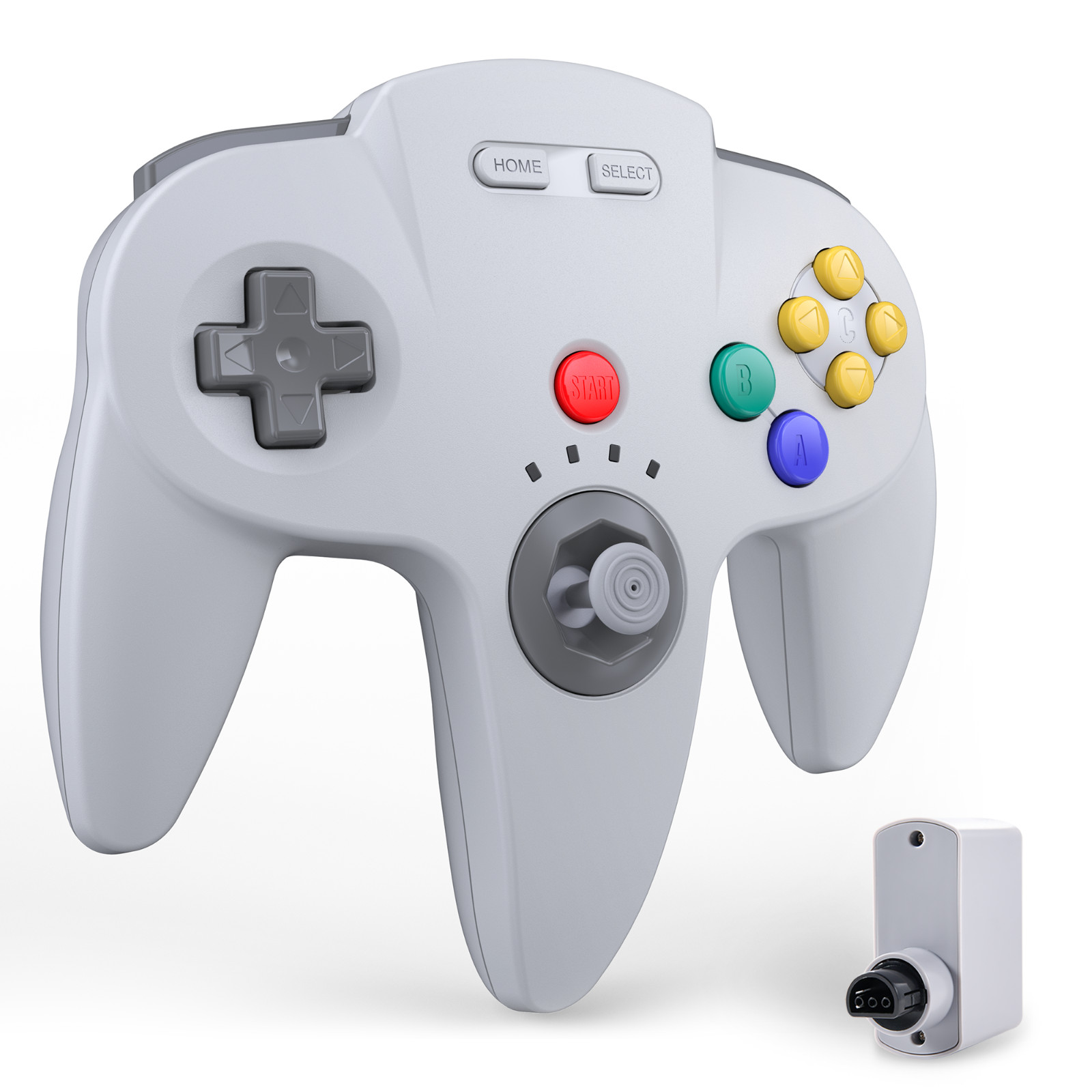 Wireless N64 Controller Rechargeable Gamedpad with Rumble Pak for Nintendo 64
