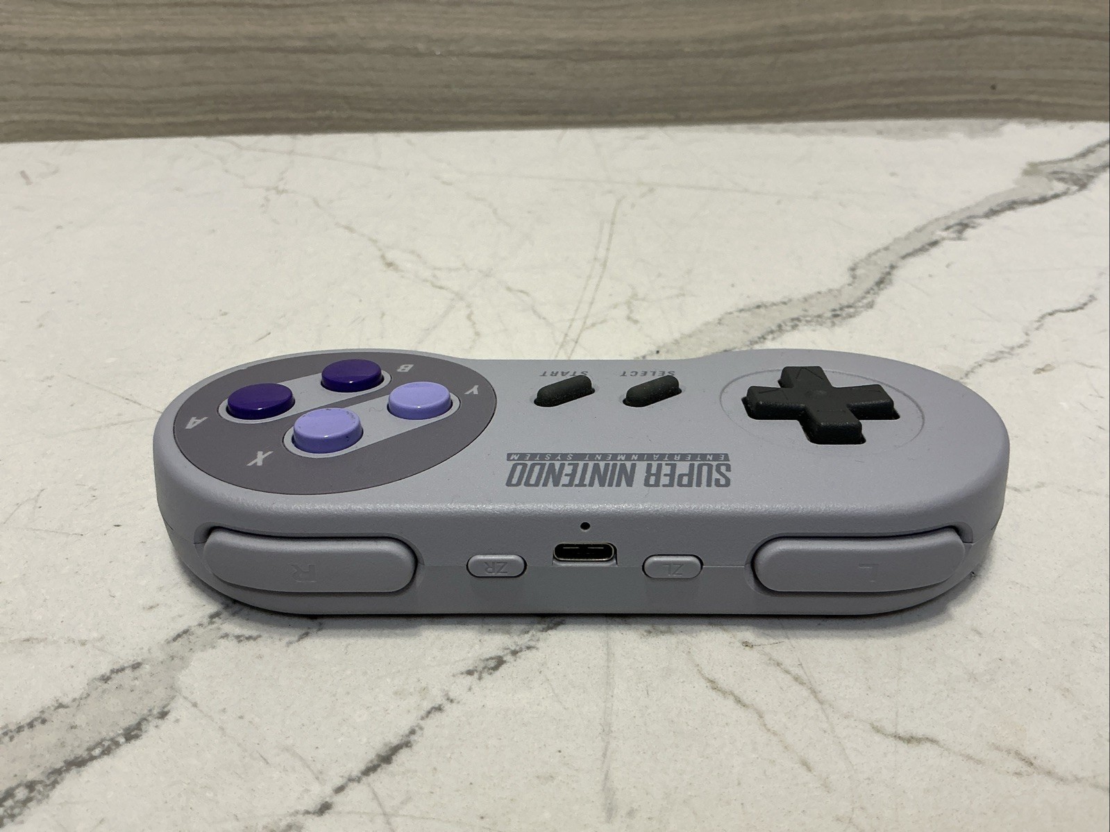 Nintendo SNES Controller Wireless Rechargeable for Switch/OLED Gray Purple