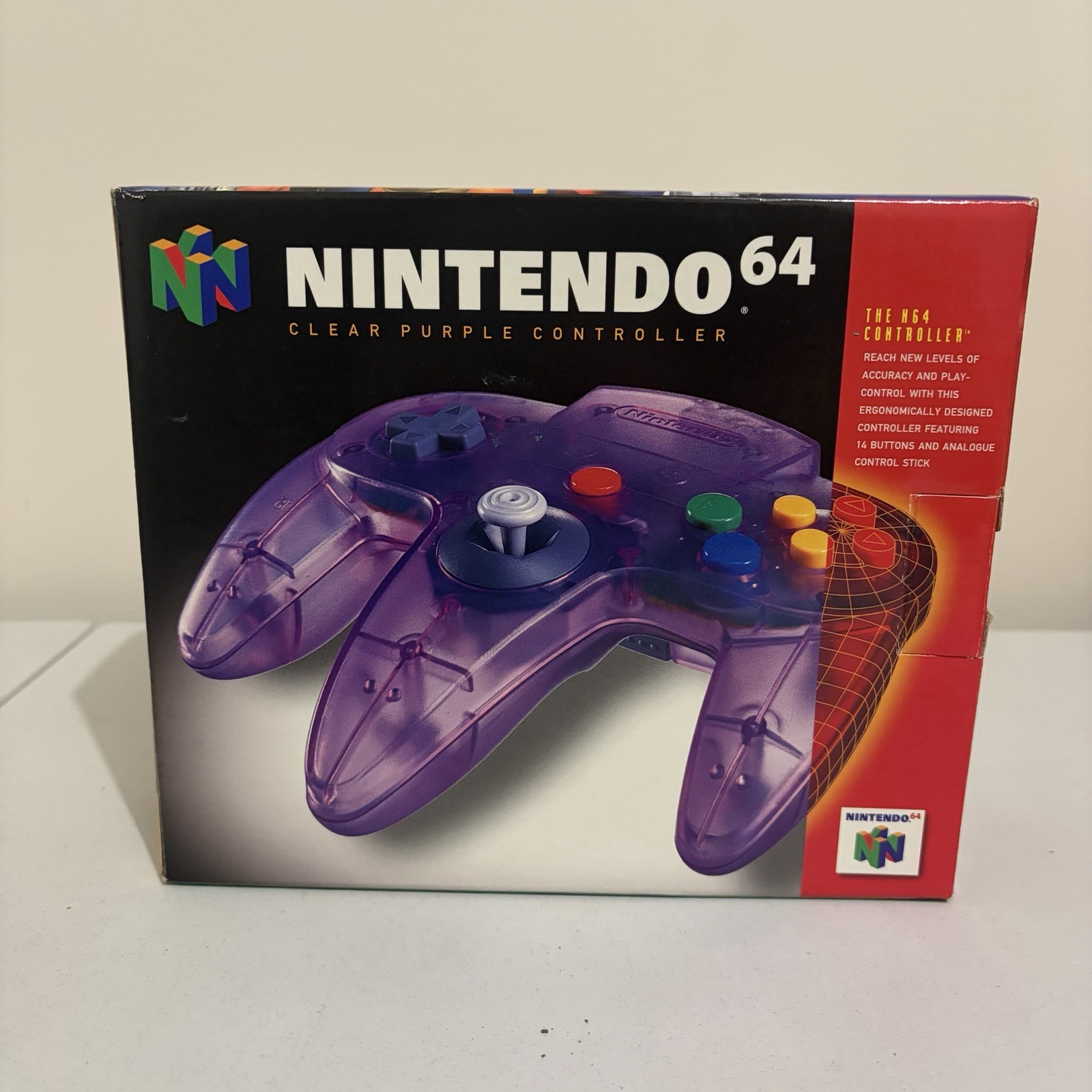 Nintendo 64 Clear Atomic Purple Controller – PAL (N64) – Boxed – Missing Insert