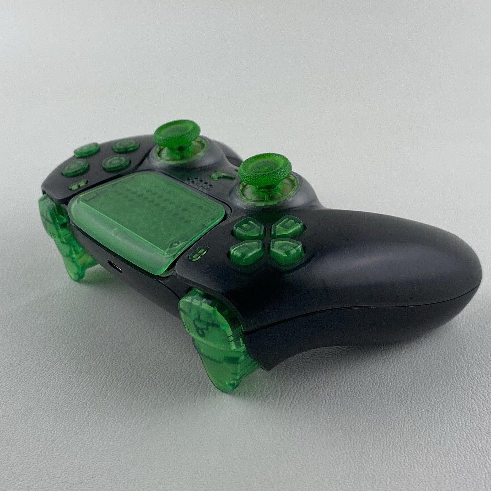 Sony PS5 DualSense Wireless Controller Custom Smoke Black Green w Hall Effect