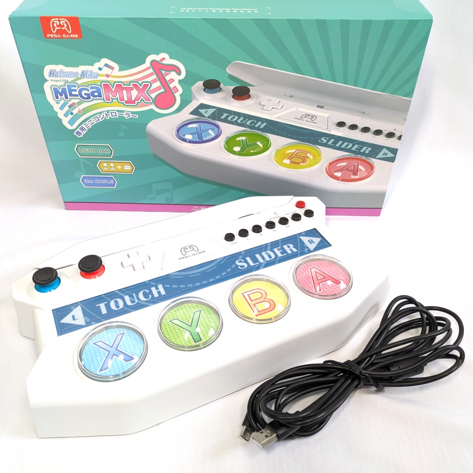 Nintendo Switch Hatsune Miku Project DIVA MEGAMIX Mini Controller White Tested
