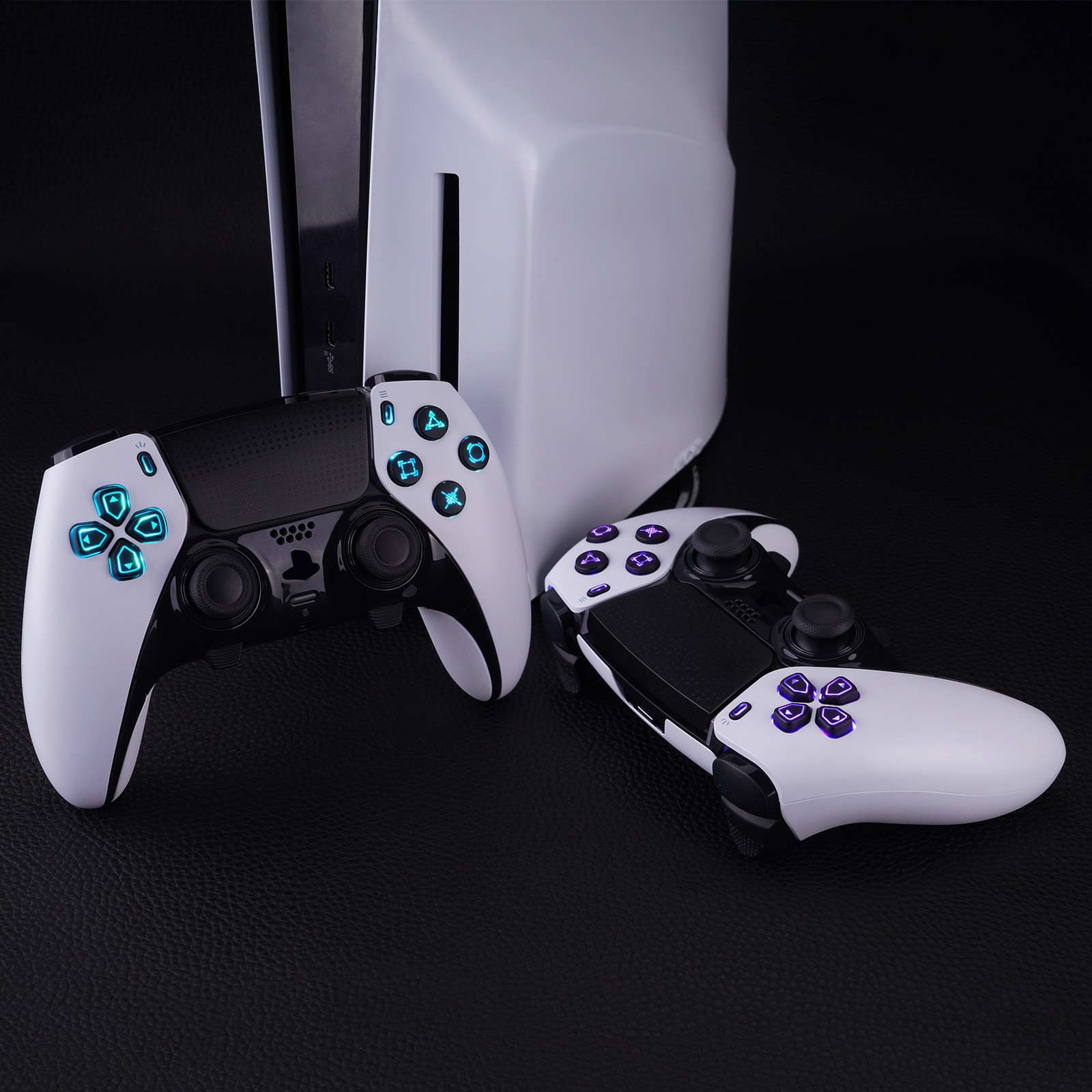 7 Colors 9 Effects D&F LED Kit for PS5 Edge Controller D-pad Option Face Buttons