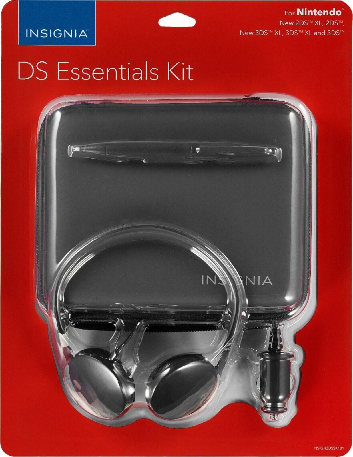 Insignia- Starter Kit for Nintendo New 2DS XL, 3DS XL, 3DS and 2DS – Black New