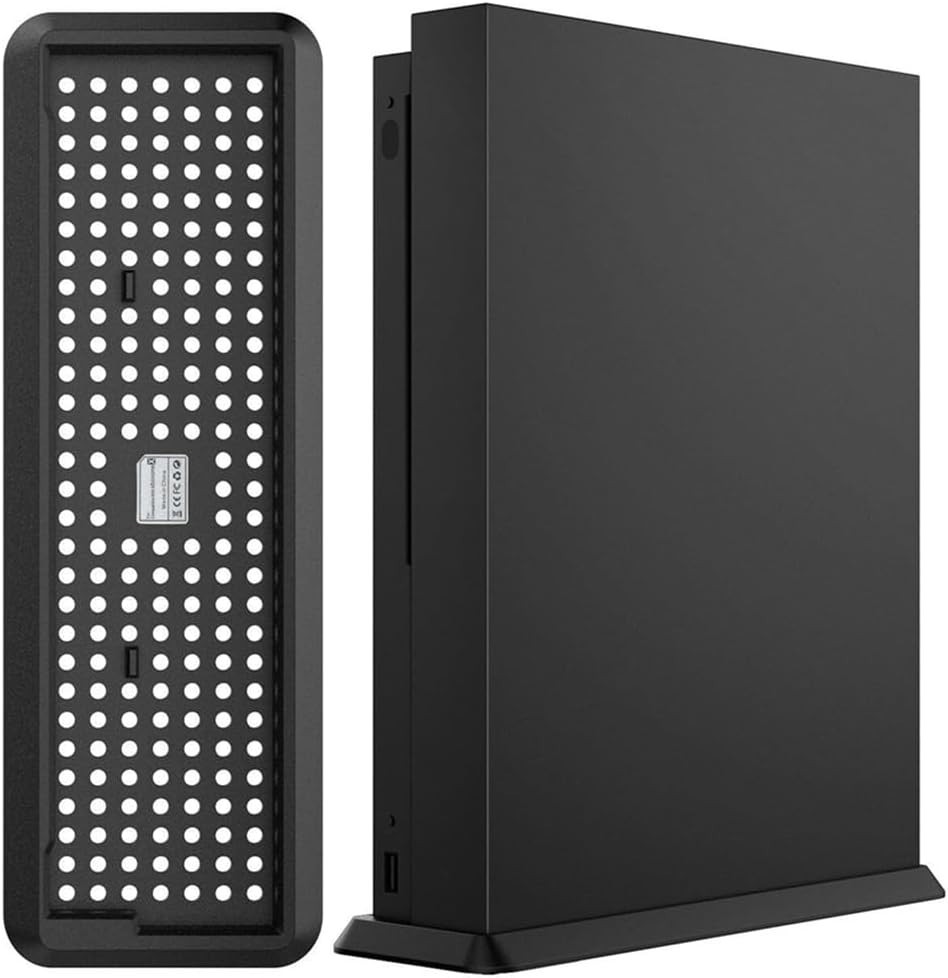 Stylish Black Vertical Stand for Xbox One X – Safe & Secure Console Base