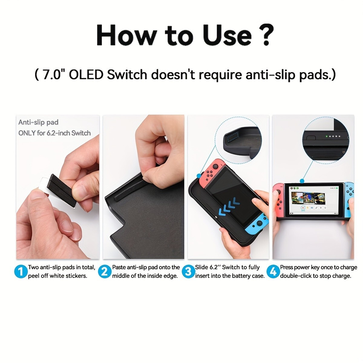 10000mAh Battery Pack for Nintendo Switch&OLED Extended Battery Charger Case