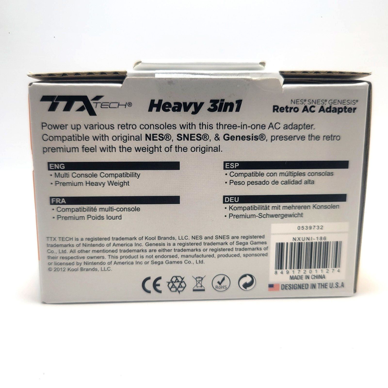 Heavy Weight 3-in-1 Power Supply Adapter for SNES / Genesis 1 / NES – NEW IN BOX