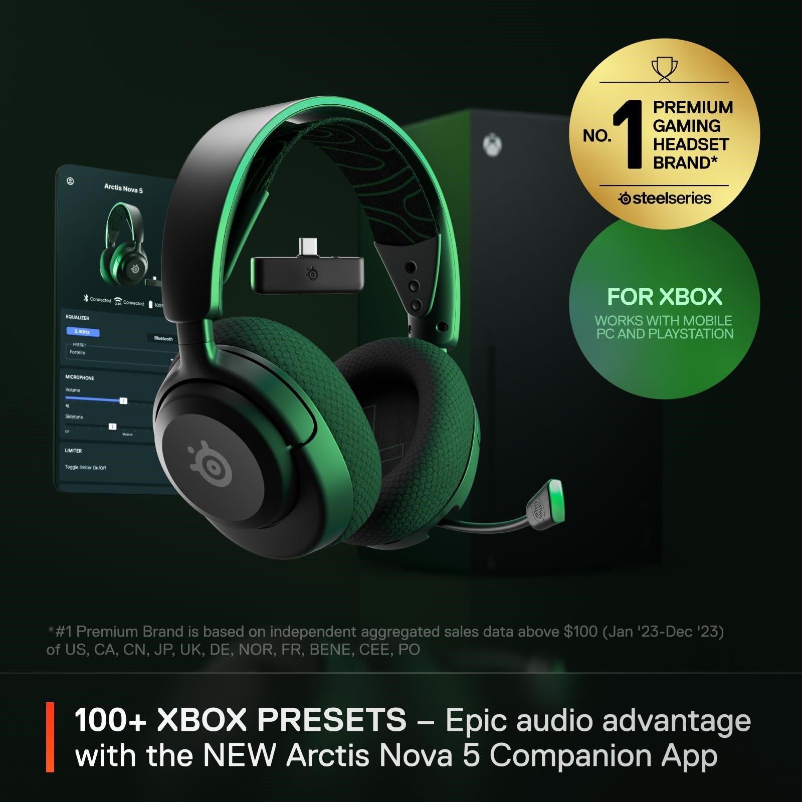 SteelSeries Arctis Nova 5X Wireless Multi-System Gaming Headset Black 61676