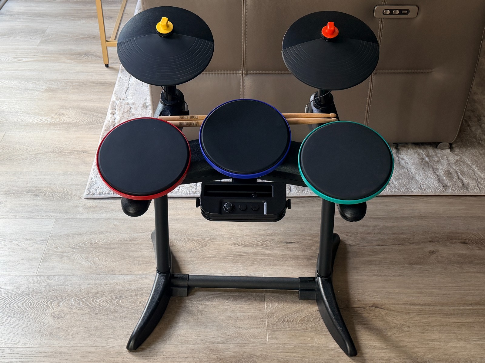 Nintendo Wii Band Hero DRUM KIT SET Drums, Sticks & Stand but PEDAL NOT INCLUDED