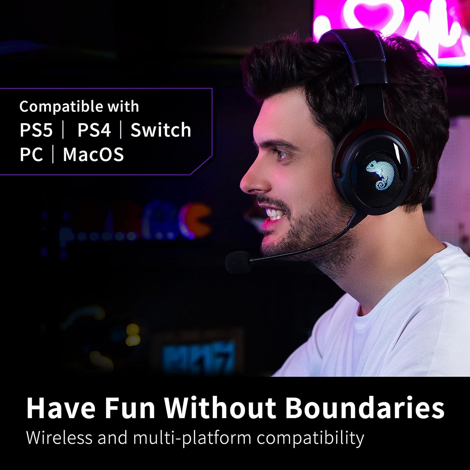 Brook Gaming US 2.4GHz Wireless Headset: Cross-Platform Gaming Headset Ver.2026