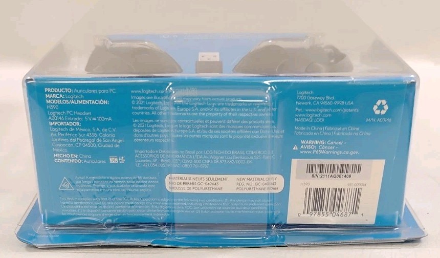 Logitech H390 Stereo USB-A Computer Headset – Brand New In Box