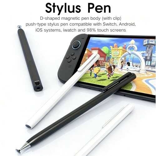 Stylus Pen for Nintendo Switch 2 / Switch OLED/Switch – 5mm Fine Disc White