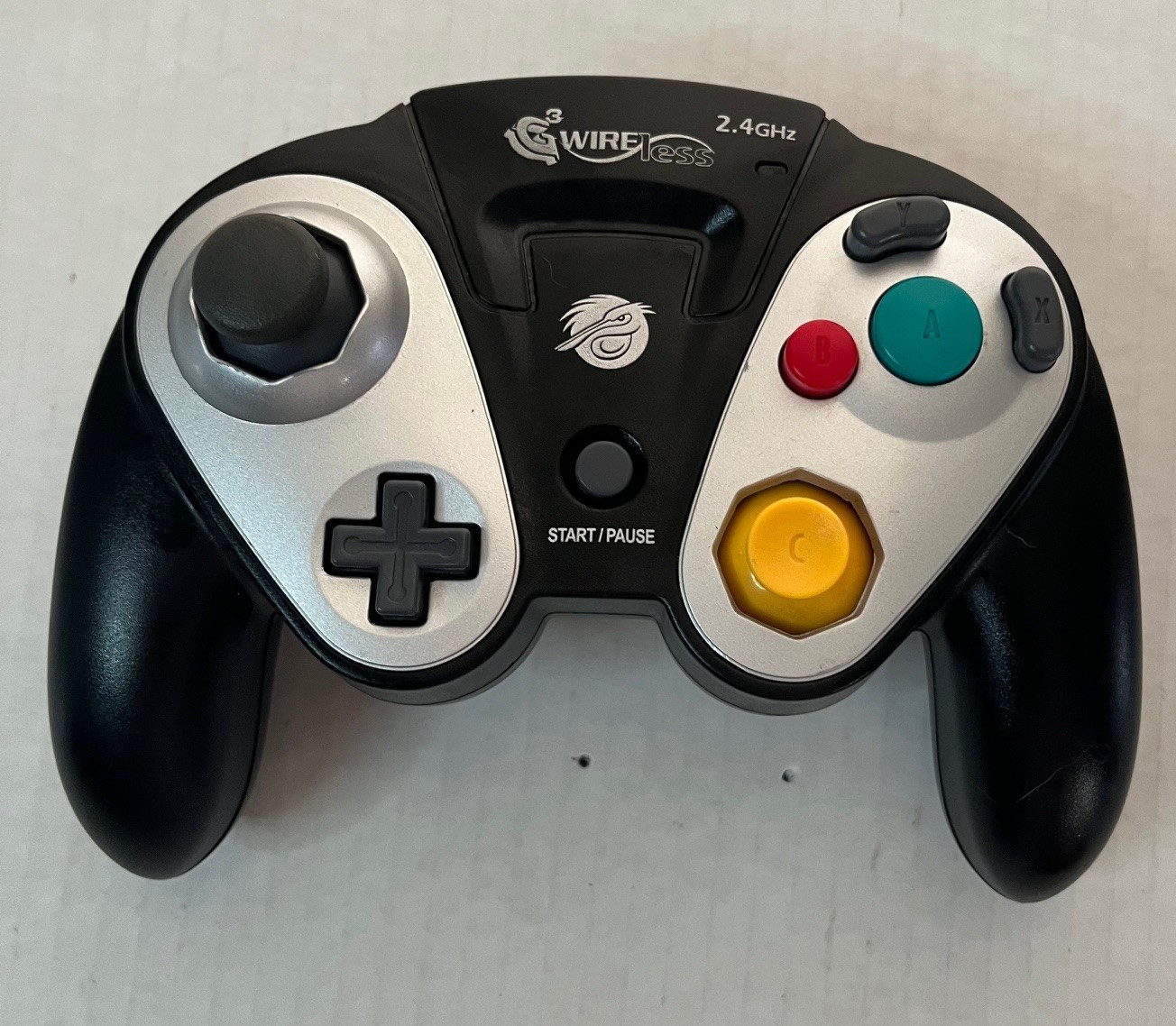 Wireless 2.4GHz GameCube Style Controller Third‑Party Black Tested Receiver
