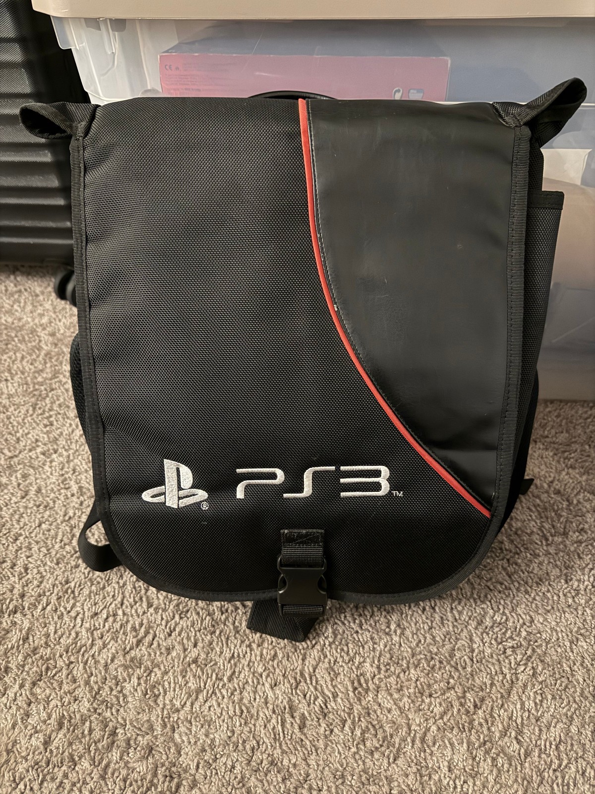 Official Sony PlayStation 3 Backpack PS3 Storage Travel Bag Carrying Soft Case