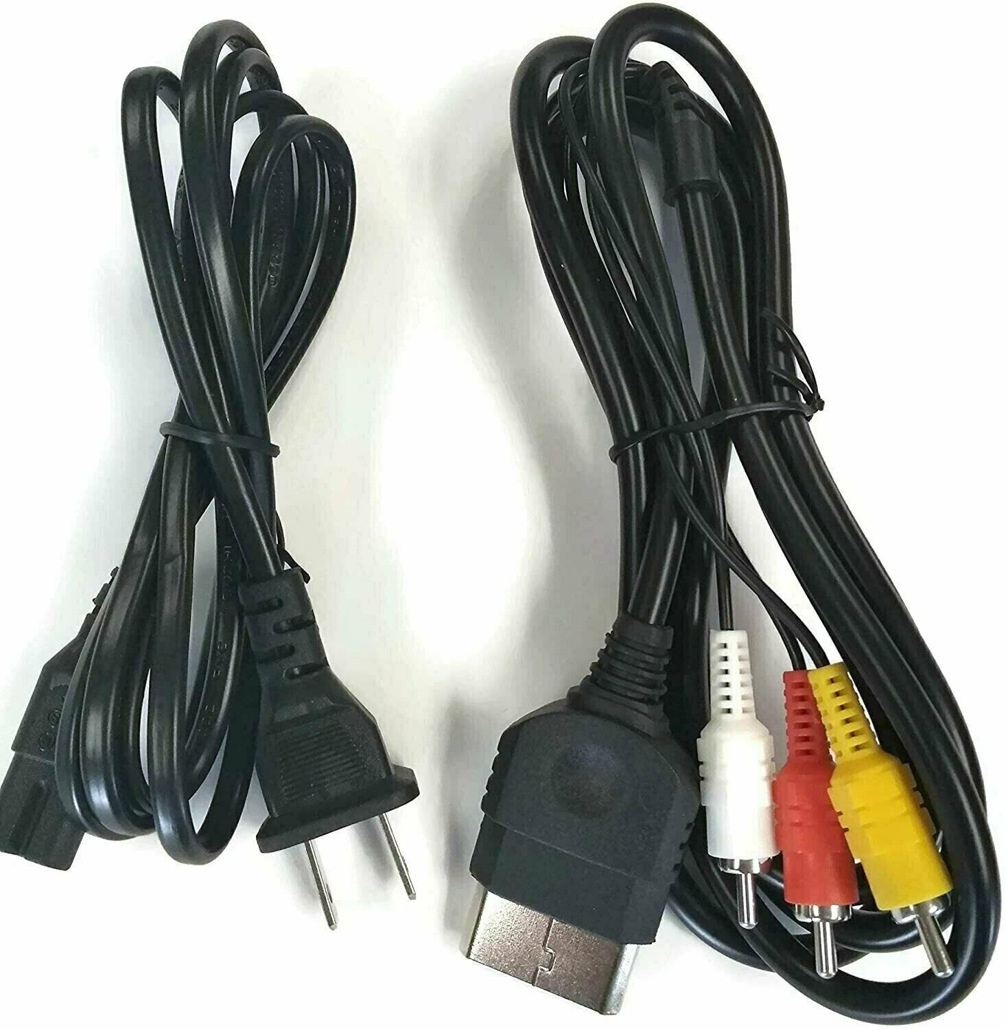 Audio AV RCA+AC Cable Power Supply Adapter Cord For Original XBox Console Game