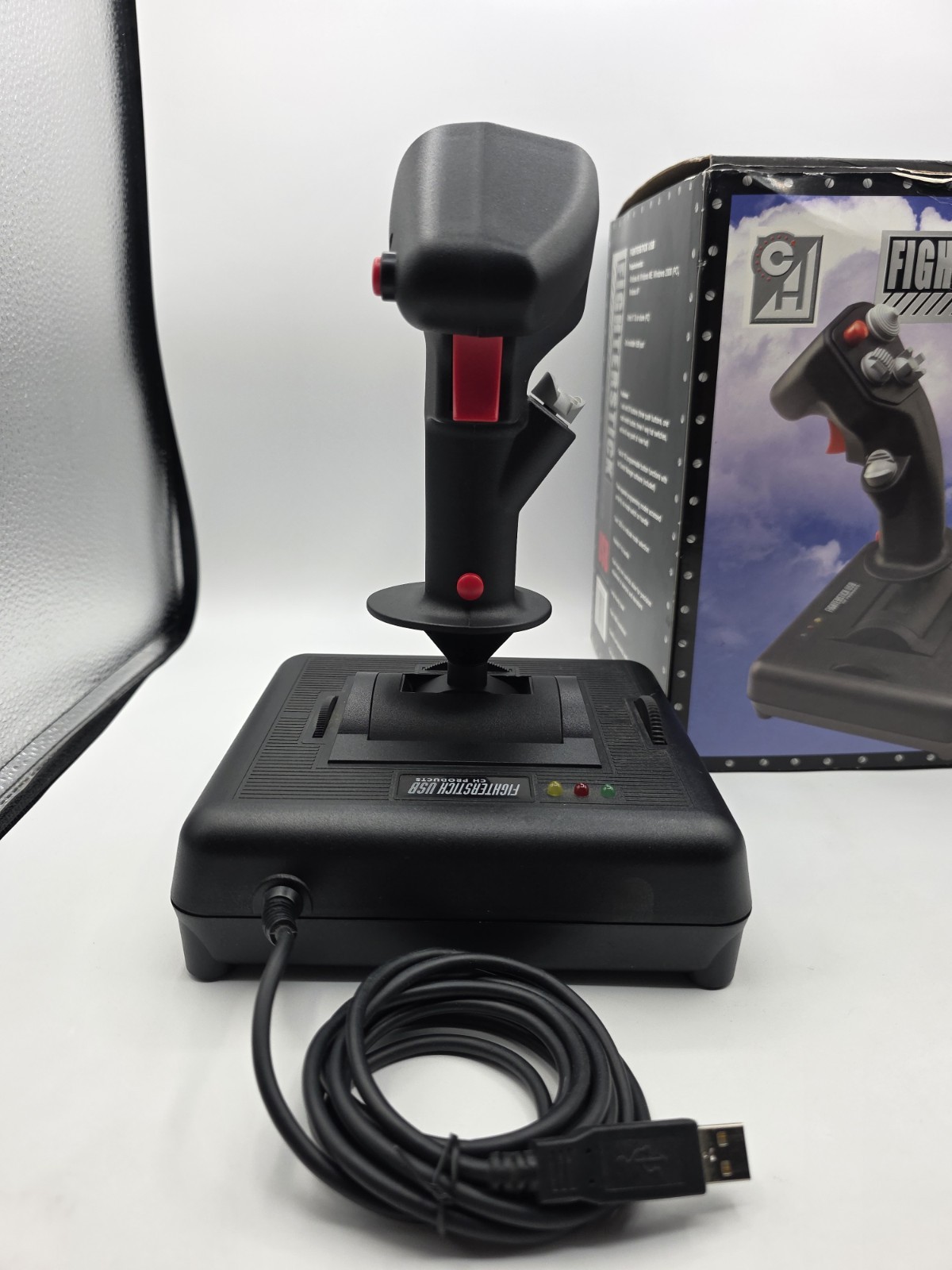 USB Fighter Stick, CH Products, FTRUSB (F16 Aircraft) With Original Box Tested