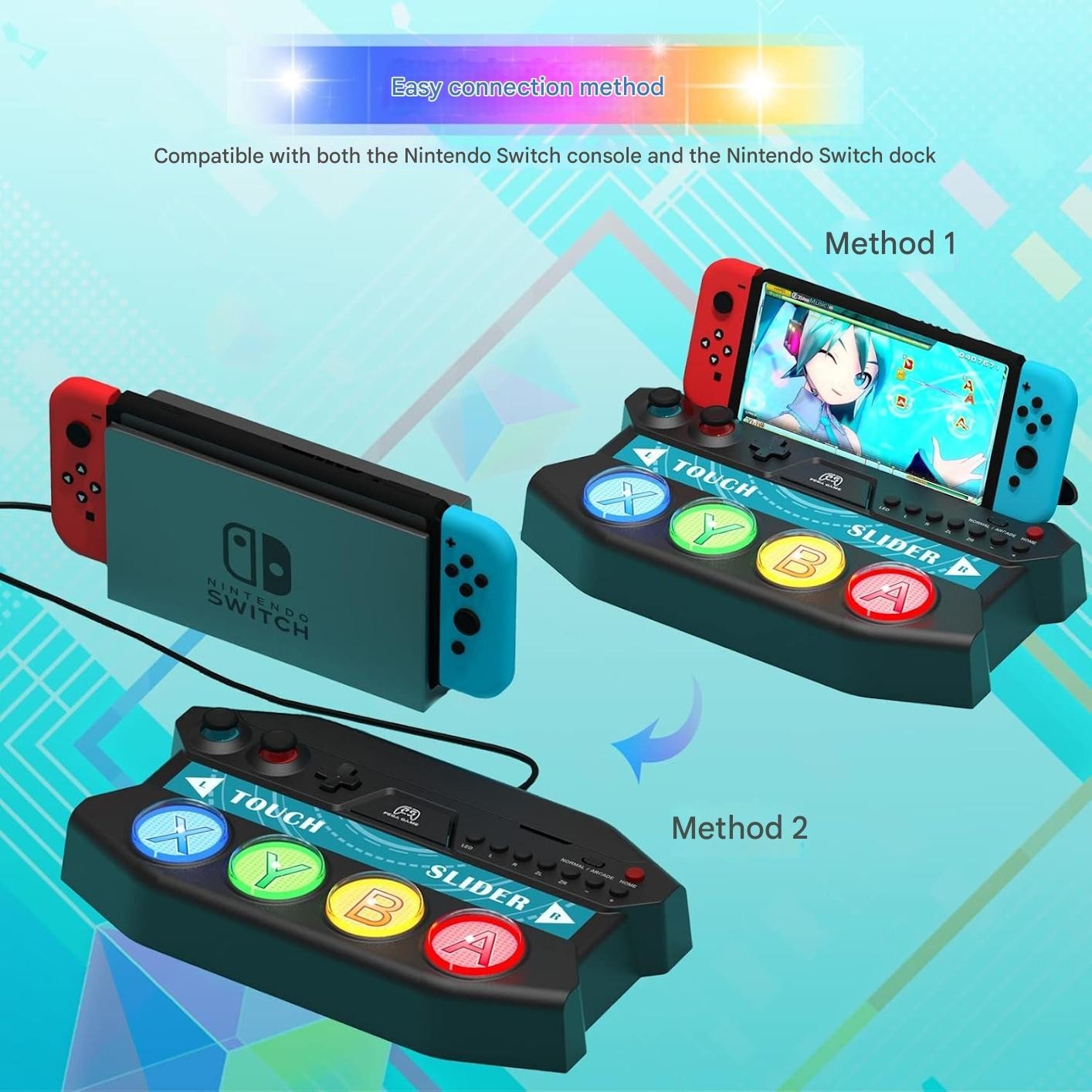 Nintendo Switch Hatsune Miku Project DIVA MEGAMIX Mini Controller White Tested