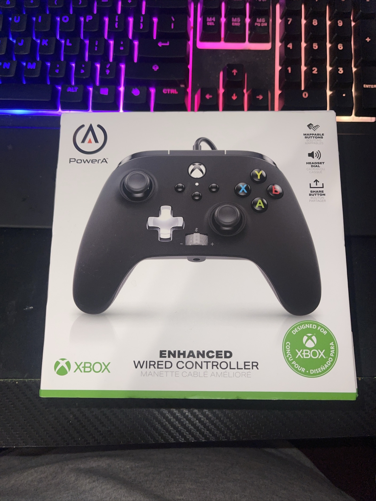 BRAND NEW Microsoft Xbox One Series X/S Enhanced WIRED Controller BLACK PowerA
