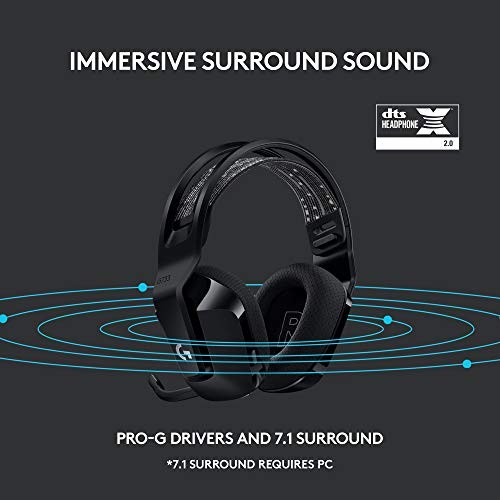 Logitech G733 Lightspeed Wireless Gaming Headset Suspension Headband Lightsync