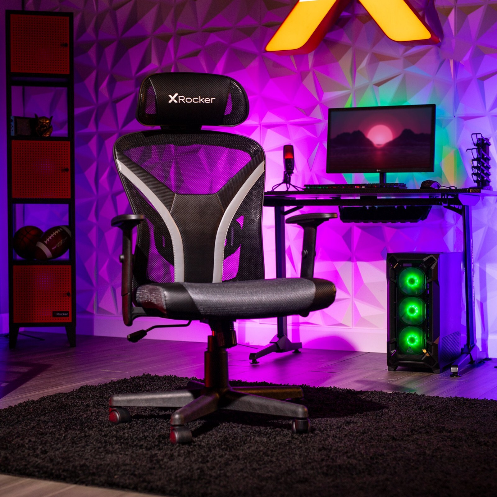 X Rocker Voyage Mesh PC Gaming Chair, Black