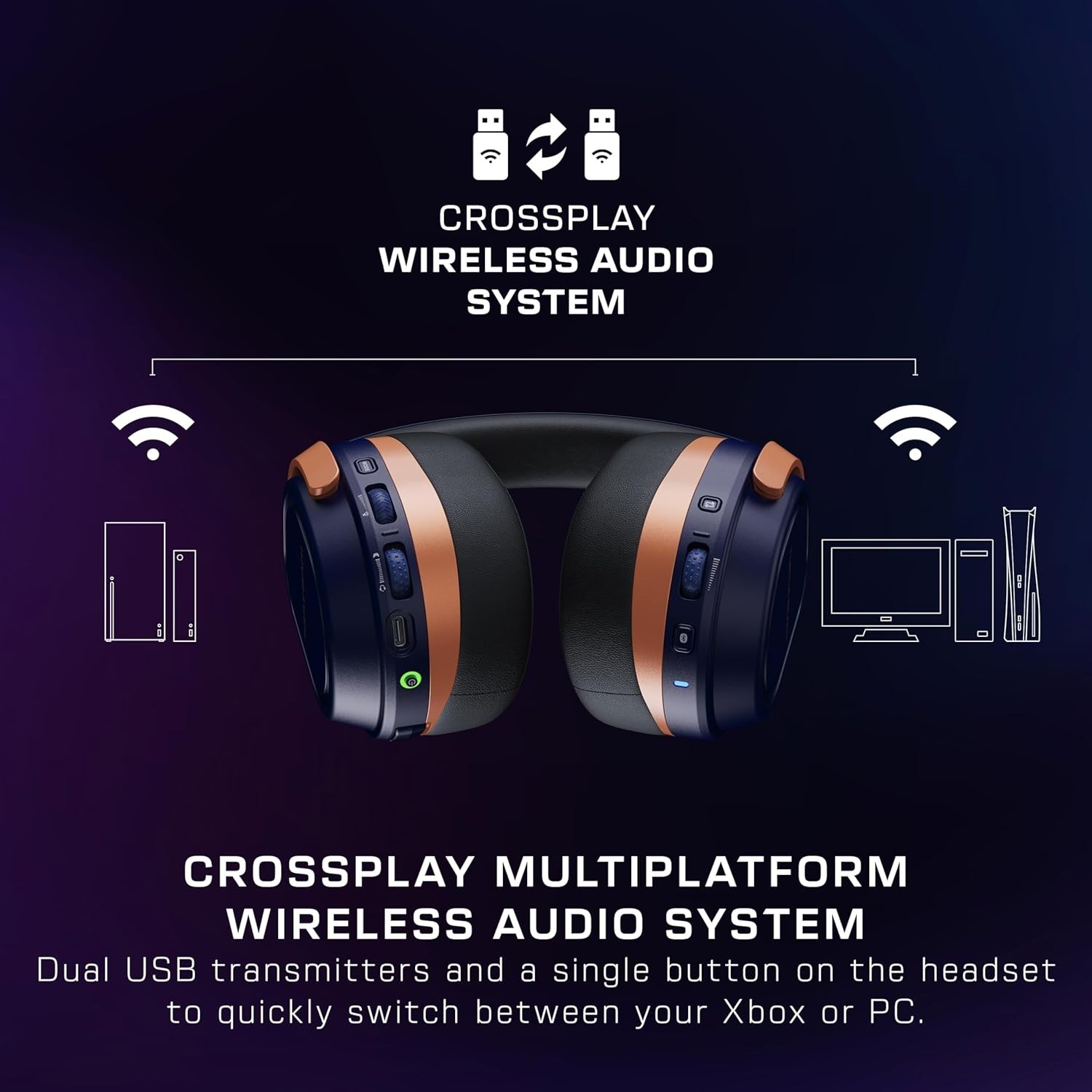 NEW Turtle Beach Stealth 700 Gen 3 Wireless Multiplatform Gaming Headset-Cobalt